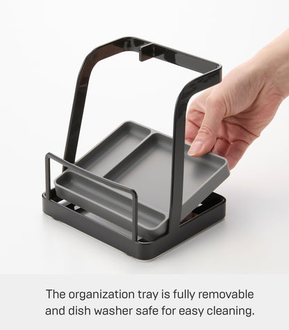 Yamazaki Home Tower Lid & Ladle Stand - Large, Kitchen Stand For Utensils, Lids, And Cookbooks, Heat-Resistant Kitchen Stand - Steel