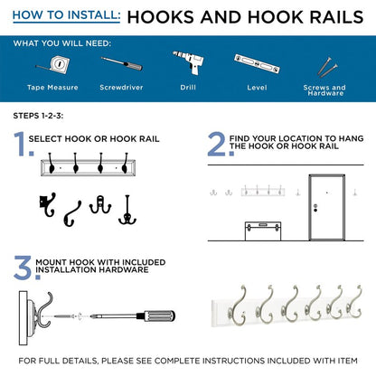 Franklin Brass Cylindrical Post (5-Pack) Single Wall Hooks 1-Prong Coat/Hat Matte Black Hooks for Hanging Wall Mount Hanger Clothes, Purse, Bag, Towel Organization Decorative Wall Hooks B48024K-FB-C