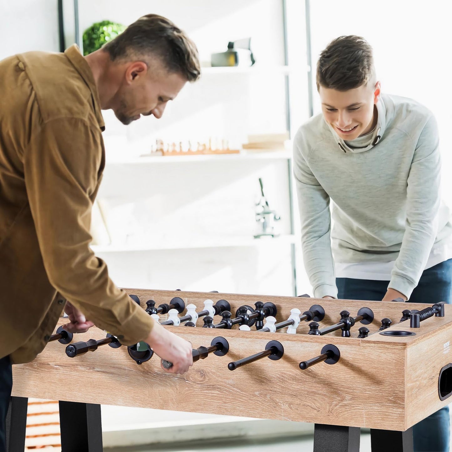 VEVOR Foosball Table, 55 inch Standard Size Table, Indoor Full-Size Foosball Tables, Includes Durable Soccer Set, for Home, Family, Game Room