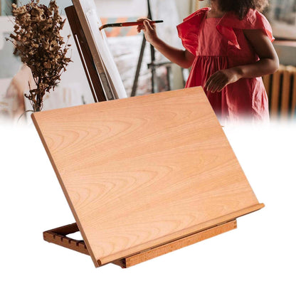 Portable Painting Easel Reading Rack Artist, Support Lightweight Desktop Foldable Wood Retro Style, Holder, Drawing Board for Sketching/1932