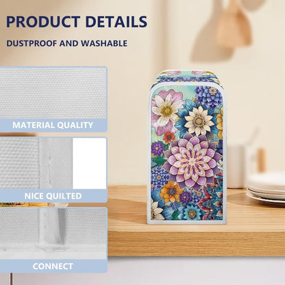 Can Opener Cover, Square Protective Oil-Proof Dust Cover for Most Electric Can Openers - Boho Flower