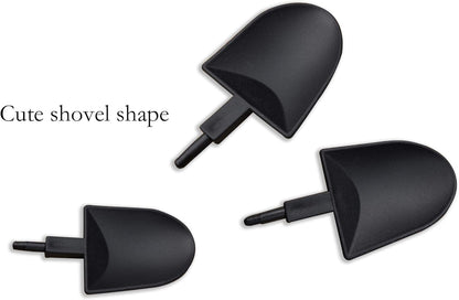 Mini Shovel Shape Spoons, Disposable Plastic Dessert Spoons, 60 Pcs in Black and White