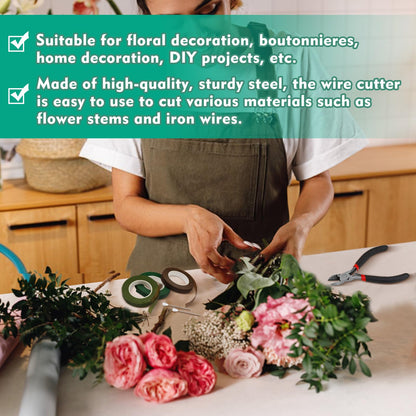 SOCNITC Floral Tape and Wire, Florist Arrangement Tools Kit with Floral Tape Wire Cutter Boutonniere Pin for Bouquets,Wrap Florist,Flower Project