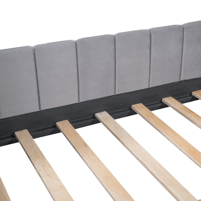 Bellemave Twin Size Daybed with 2 Storage Drawers & Upholstered Ergonomic Design Backrest,Velvet Day Bed Wood Slats, Modern Space Saving Sofabed for Bedroom,Living Room, Easy Assembly (Gary)