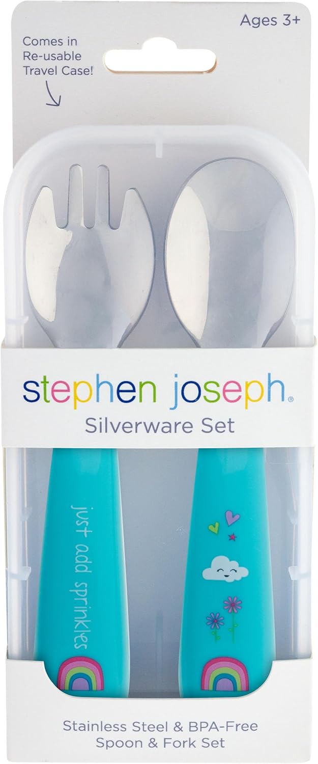 Stephen Joseph Spoon and Fork Sets - RAINBOW, OS (SJ1211)
