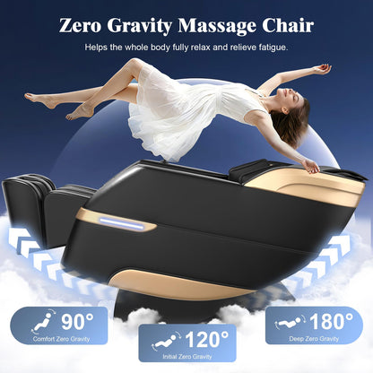 YONISEE 4D Massage Chair Full Body, 2026 Zero Gravity SL-Track Shiatsu Massage Recliner with Body Scan, AI Control, Heating, Airbags, Foot Rollers, Bluetooth Speaker, Led Light for Home and Office