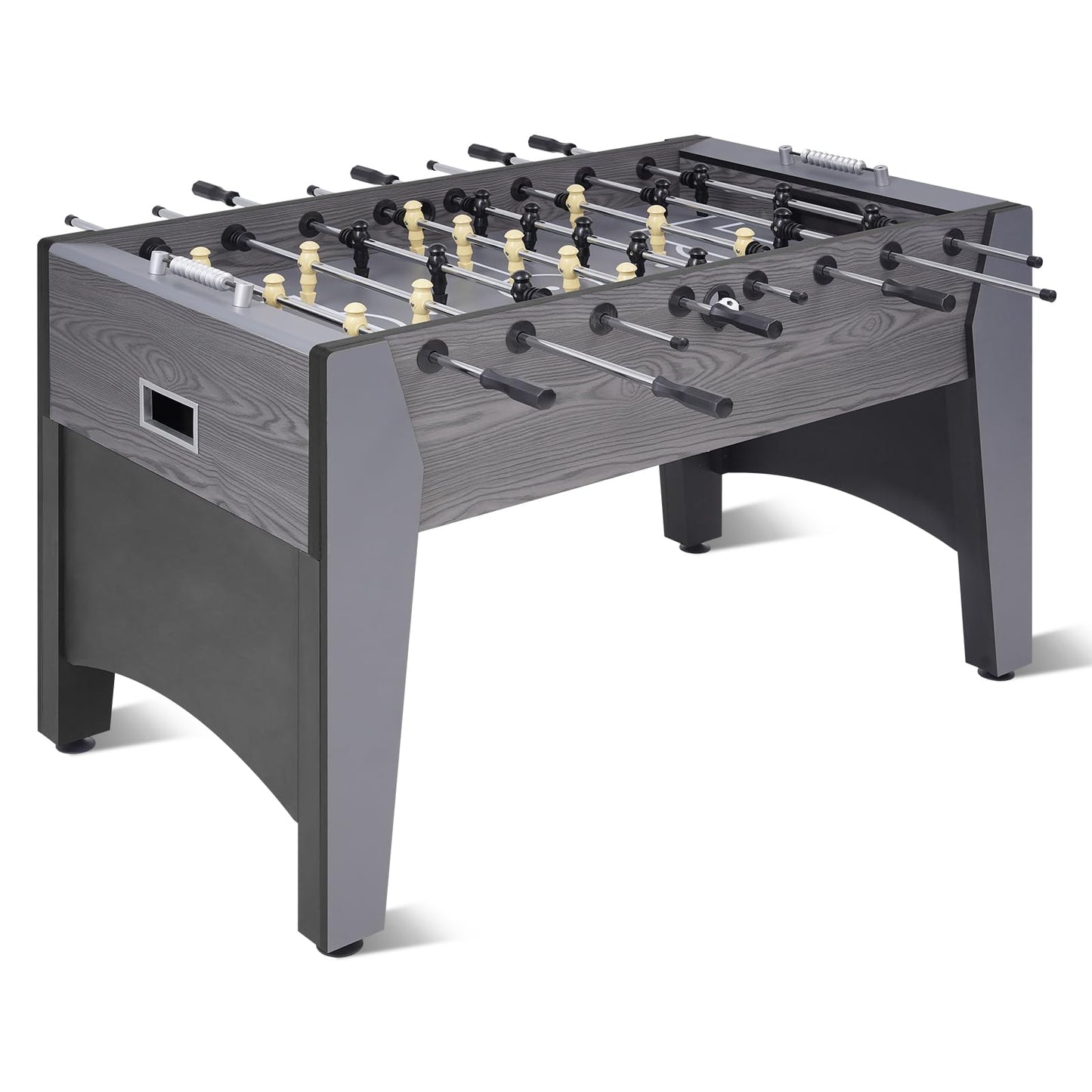 RAYKEEP Full Size Foosball Table, 54" Competition Soccer Table for Adults & Kids, Heavy-Duty Indoor Arcade Table for Game Rooms & Parties (Grey-54inch)