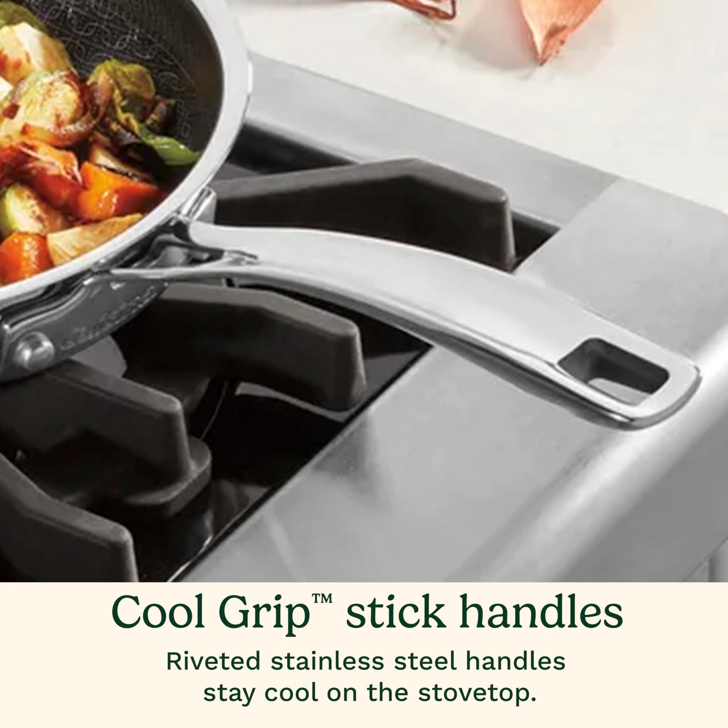 Cuisinart FusionPlus Hybrid Nonstick Stainless Steel Cookware Set, 2-Piece Skillet Cooking Set with PFAS-Free PURELYSEAR Ceramic Non Stick Technology, Scratch Proof, Cool Grip Handles, Dishwasher Safe