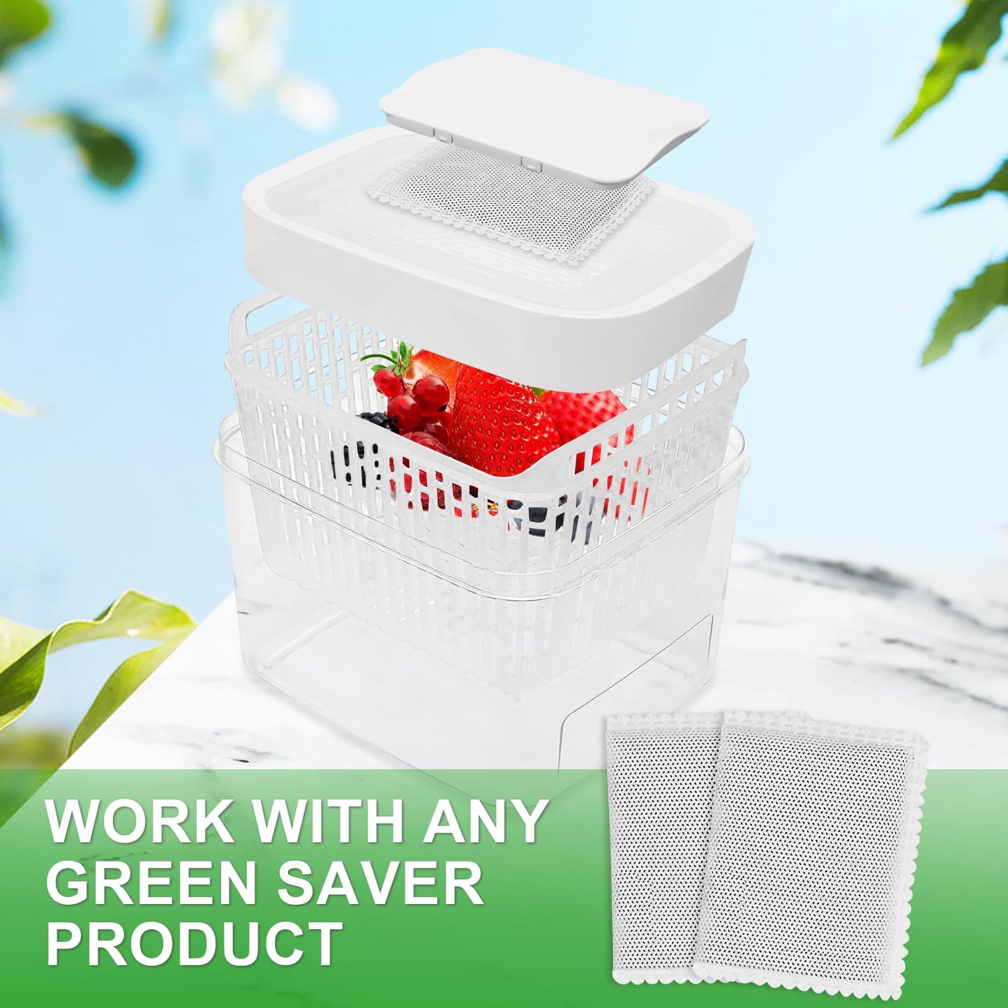 PROKITCHEN 12PCS Carbon Filter Refills Compatible with OXO Greensaver Produce Keeper & Crisper Inserts, Refill Bags Compatible with Bluapple Produce Saver Balls & Other Vegetable Savers
