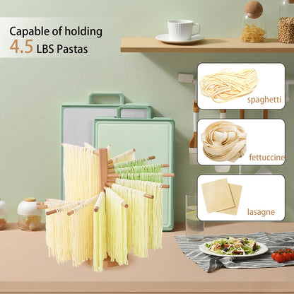 Yoikun Pasta Drying Rack, Homemade Fresh Spaghetti Stand Dryer Noodle Hanger for Kitchen with 16 Arms, Quickly Set Up for Drying Pasta and Cooking, Special Design for Large Storage