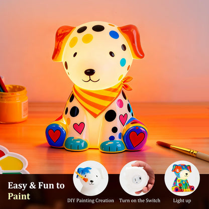 Paint Your Own Dog Lamp Kit - Art & Crafts Painting Kits for Kids, DIY Puppy Crafts Night Light,Art Supplies School Activities,Easter Christmas Birthday Creative Gift for Boys Girls Ages 4 5 6 7 8+