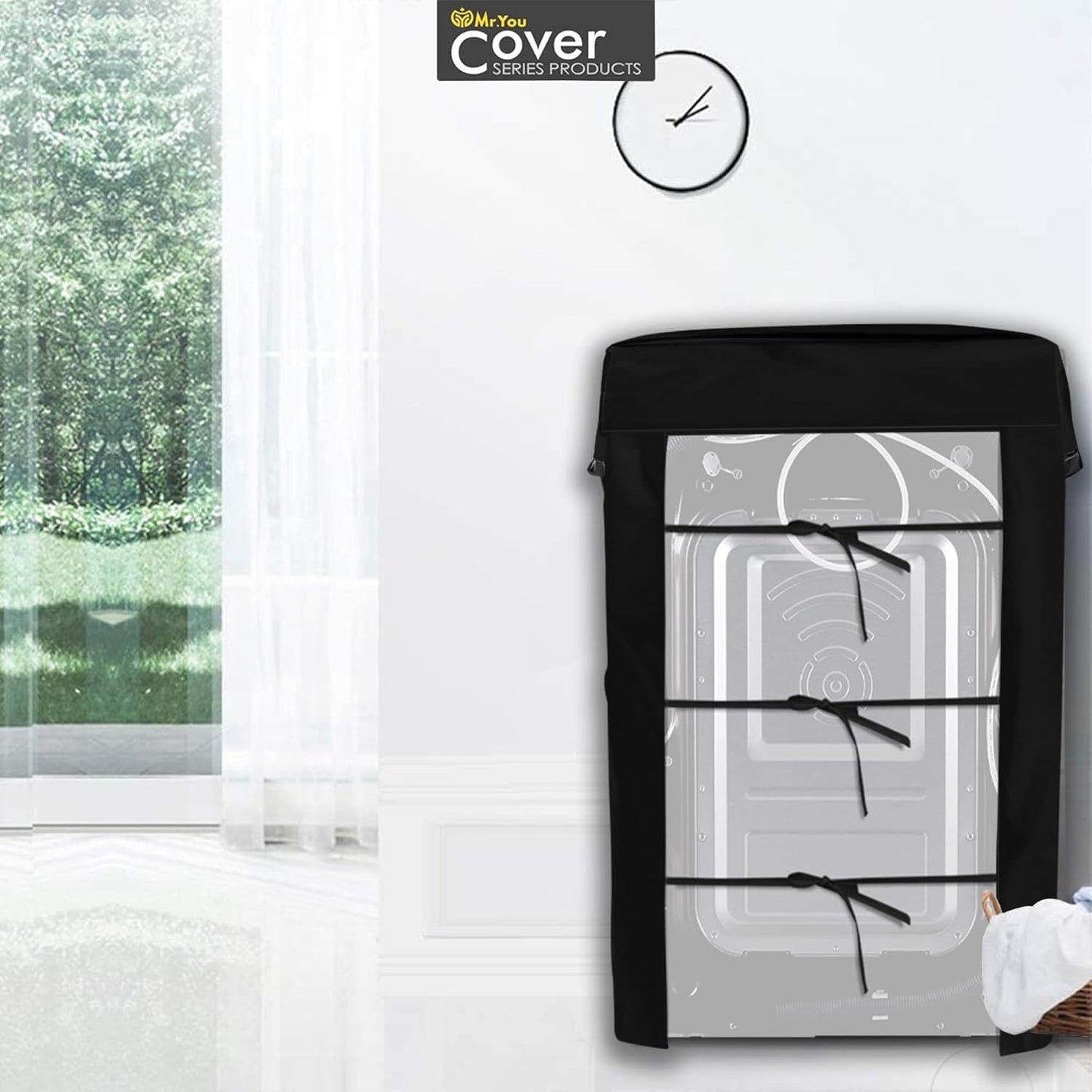 Portable Washing Machine Cover, Top Load Washer Dryer Cover, Waterproof Full-Automatic/Wheel Cover (22"22"35")