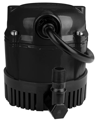 Little Giant #1 115 Volt, 1/150 HP, 205 GPH Direct Drive Small Submersible Fountain Pump with 6-foot cord, Black, 501004