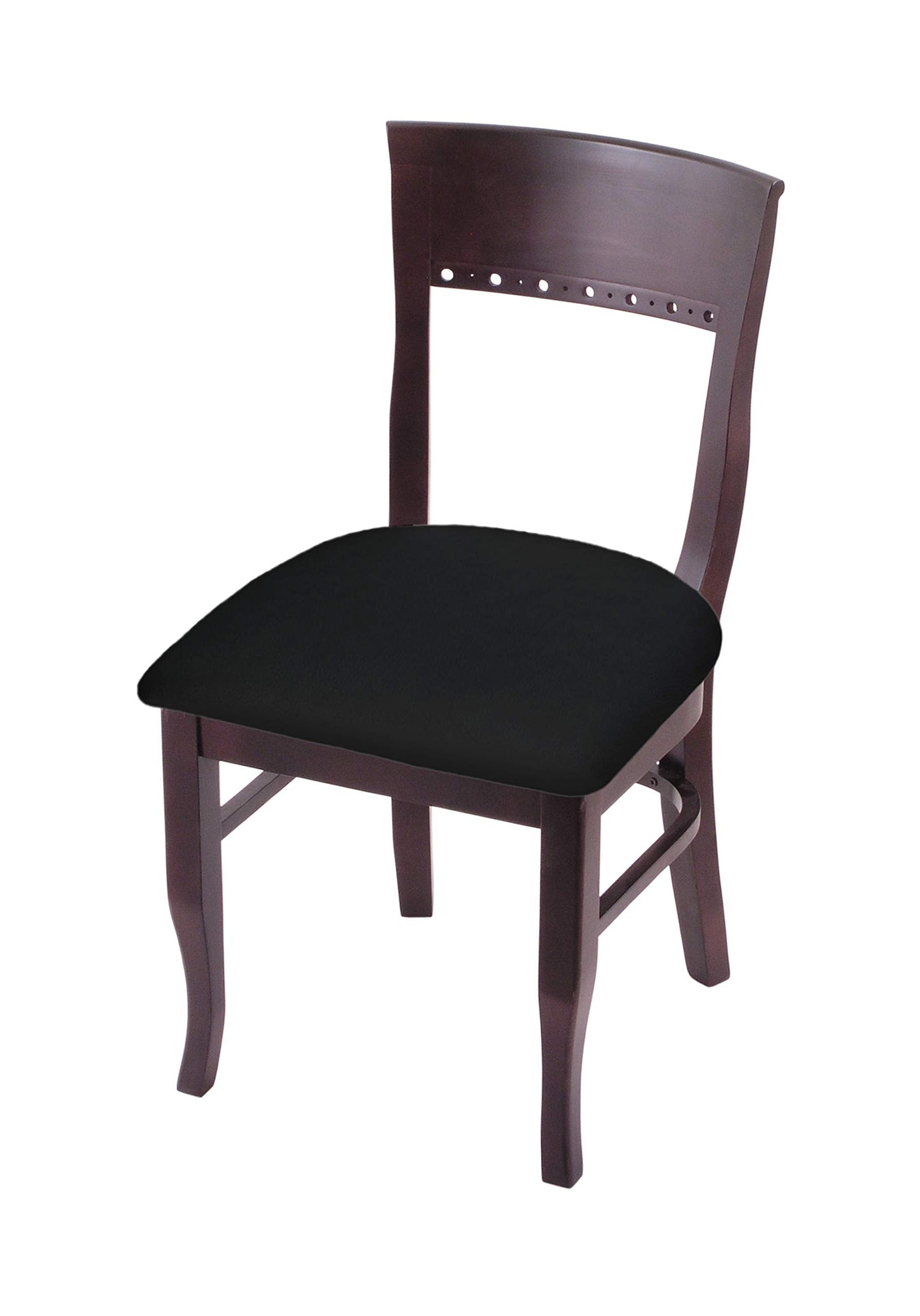 HBS 3160 18" Chair with Dark Cherry Finish and Black Vinyl Seat