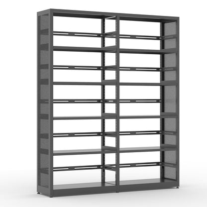 SteeLoong 5 Tier Bookshelf,Metal Storage Shelves Black Bookcase with 4 Adjustable Shelves,Shelving Unit Shelf Organizer,Tall Bookshelf Shelves for Living Room,Office（1 Main Shelf +1 Subframe Shelf）
