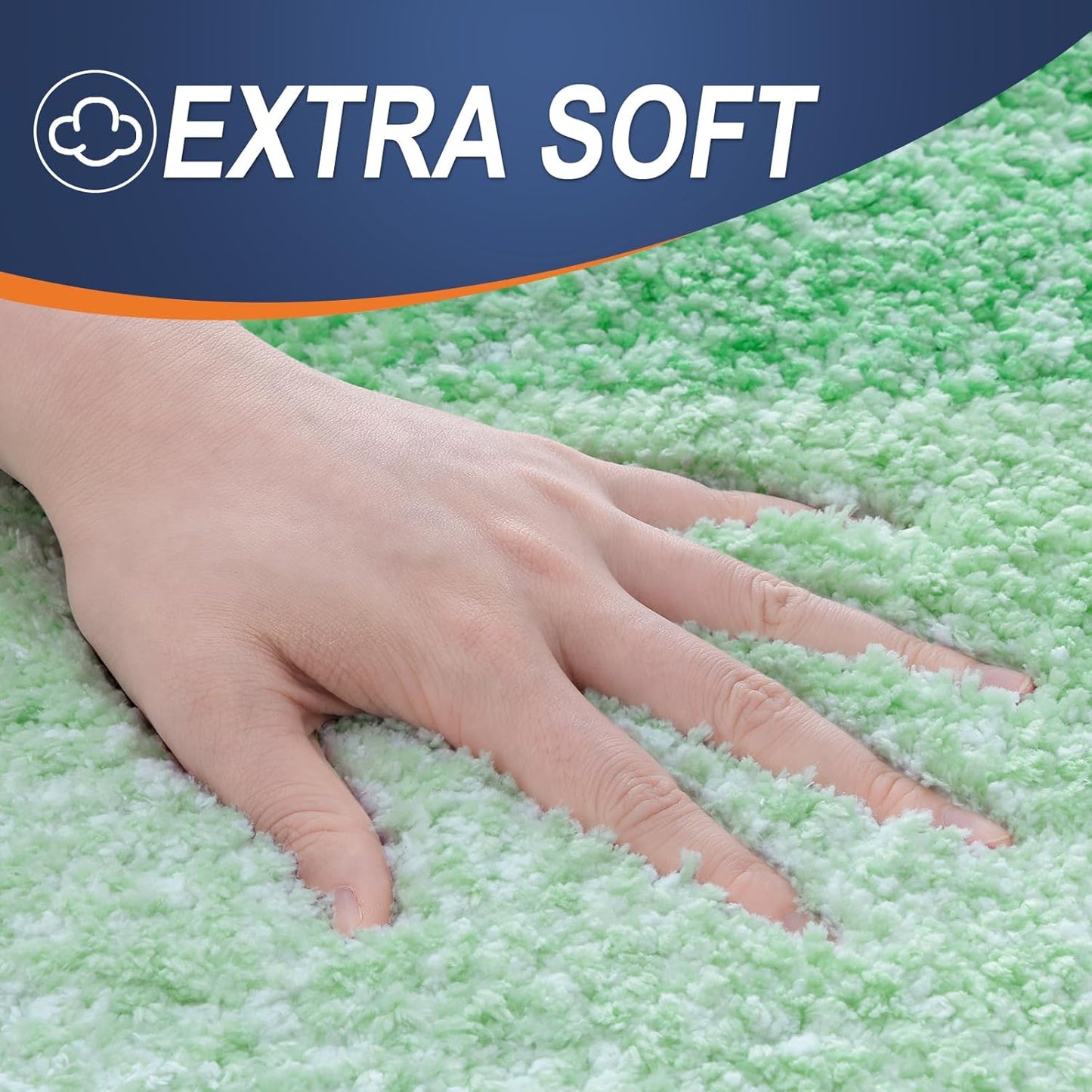 OLANLY Bathroom Rugs - Extra Soft Microfiber Mat | Quick Dry, Machine Washable, 36x24, Green