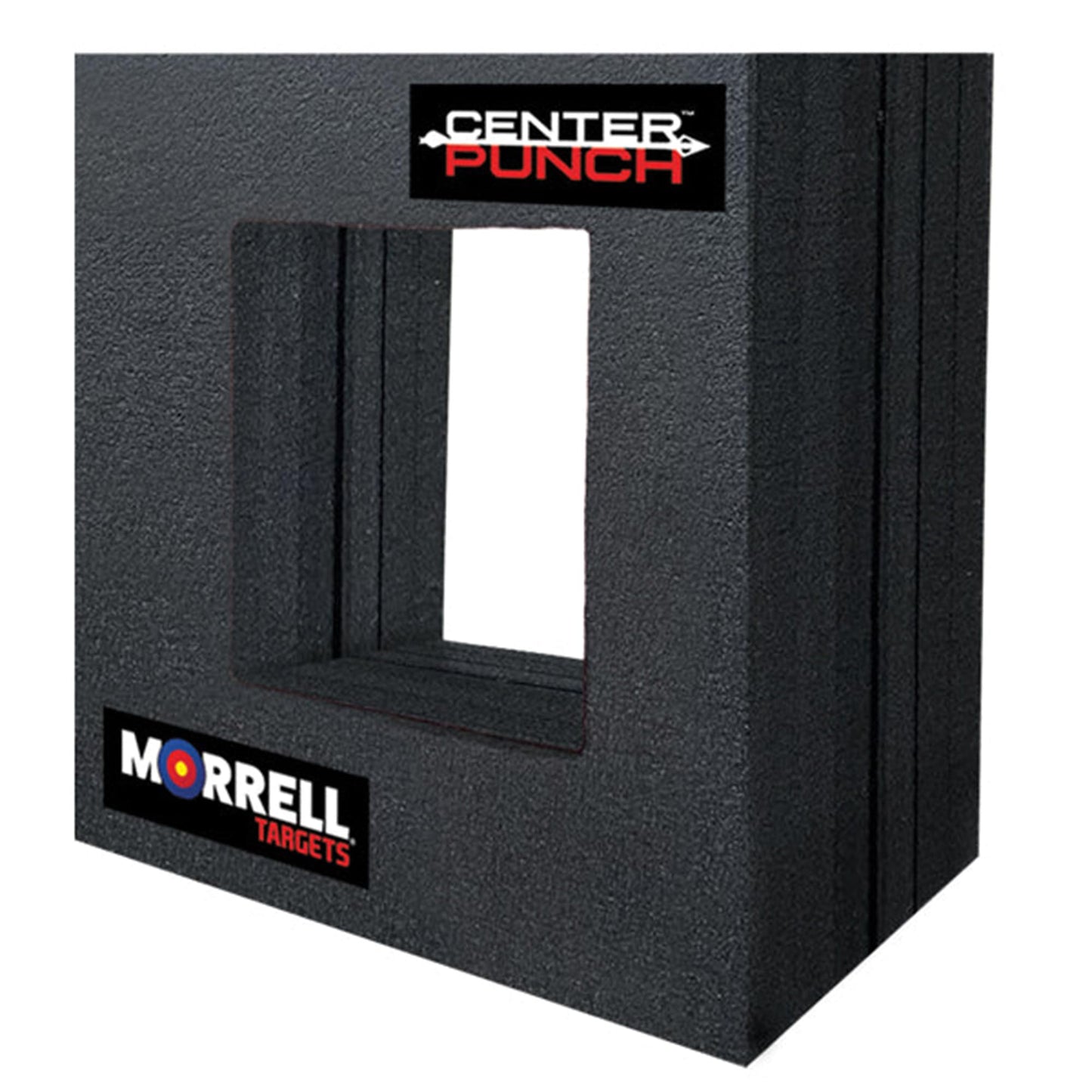 Morrell Targets Center Punch 24 Inch Foam Frame with High Roller Insert, Layered Archery Block for Compound Bows and Crossbows, Black/Red