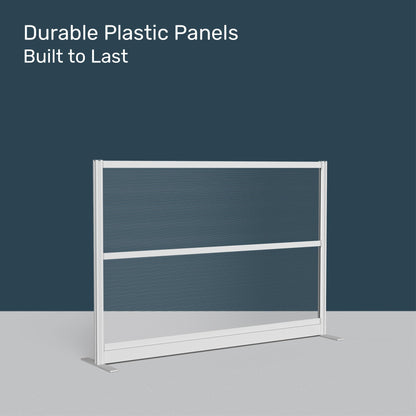 Stand Up Desk Store Aesthetic Modular Room Divider Wall | 70" W x 48" H Office Partition Walls & Cubicle Wall Dividers | Lightweight, Durable, Translucent Partition Wall Divider for Workspaces