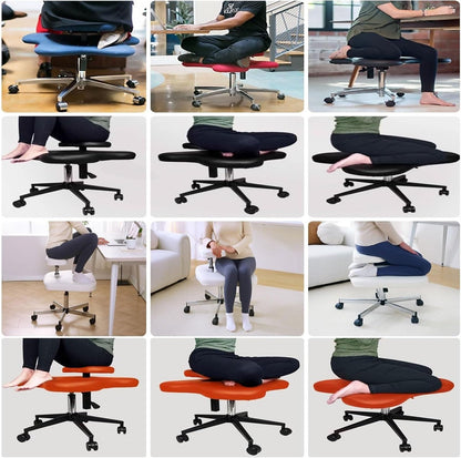 Meditation Chair,Cross Legged Chair, Ergonomic Cross Legged Chair for Home/ADHD Gameing Chairs for Adults Cross Legged, White Black Meditation Chair(Pink)