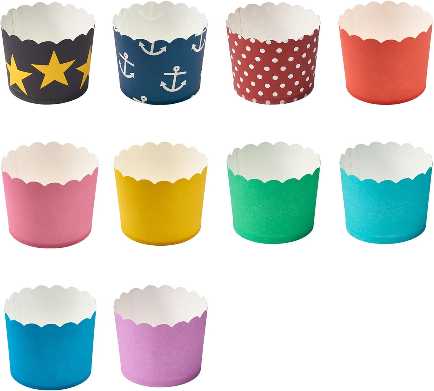 DecoPac Green Scalloped Baking Cups, Perfect for Delicious Cupcakes, 50 Count (Pack of 1)
