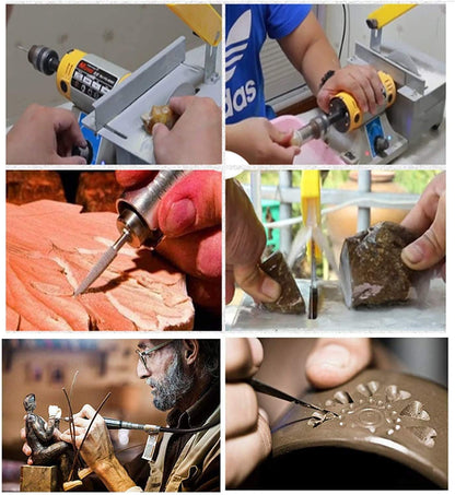 Lapidary Saw for Rock Cutting, 110V Wet Cutting Machine with 100cm Flexible Shaft, 0-10000 RPM, Jewelry Rock Cutter and Grinder Polisher for Gemstone, Jade, Stone