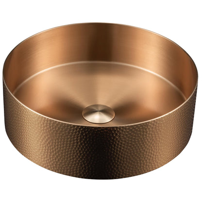 Karran Cinox Stainless Steel Round Vessel Sink in Brushed Copper
