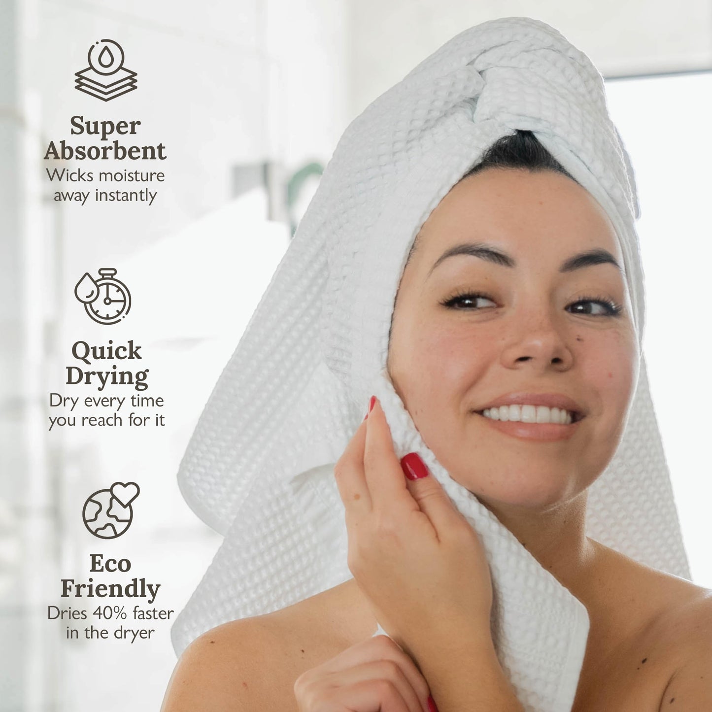 GILDEN TREE Waffle Bath Sheet Large Bath Towels Quick Dry Thin Body Towels, 40x80 Oversized Bath Towels for Adults, 2 Pack Bath Sheet Set, Classic Style (Stone)