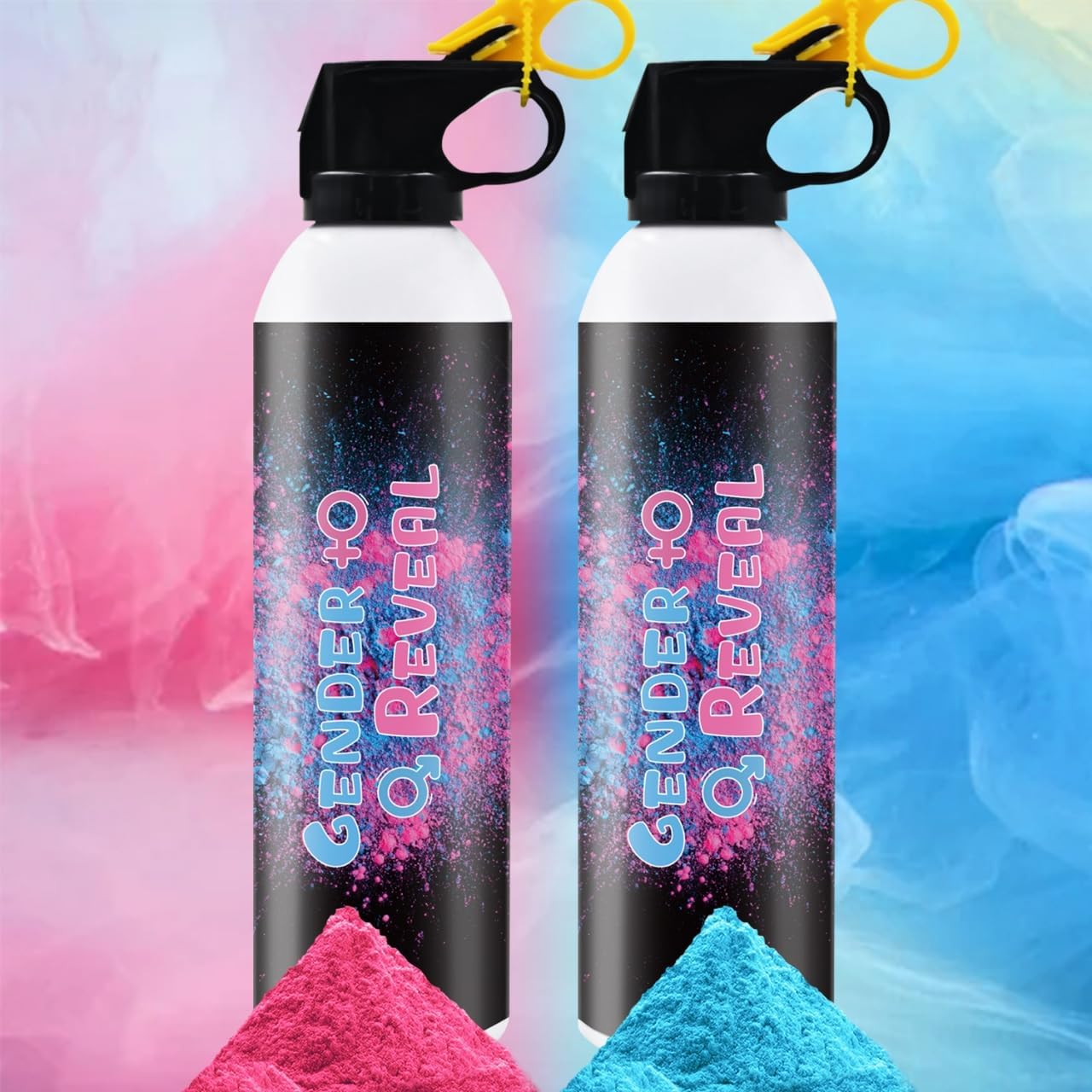 2Pack Gender Reveal Fire Extinguisher Blue or Pink Large Gender Reveal Smoke Powder Fire Extinguisher Baby Gender
