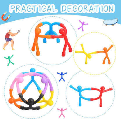 50 10 Jerify Pcs Refrigerator Magnets Colorful Magnetic Men Fidget Toys Humanoid Mini Flexible Cute Toys