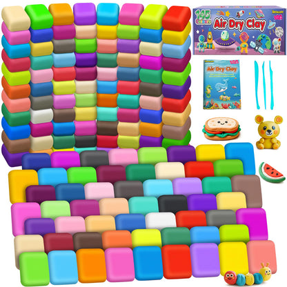 YOPINSAND Air Dry Clay 145 Colors, Modeling Clay for Kids, DIY Molding Magic Toy with Tools, Gift for Kids Boys Girls