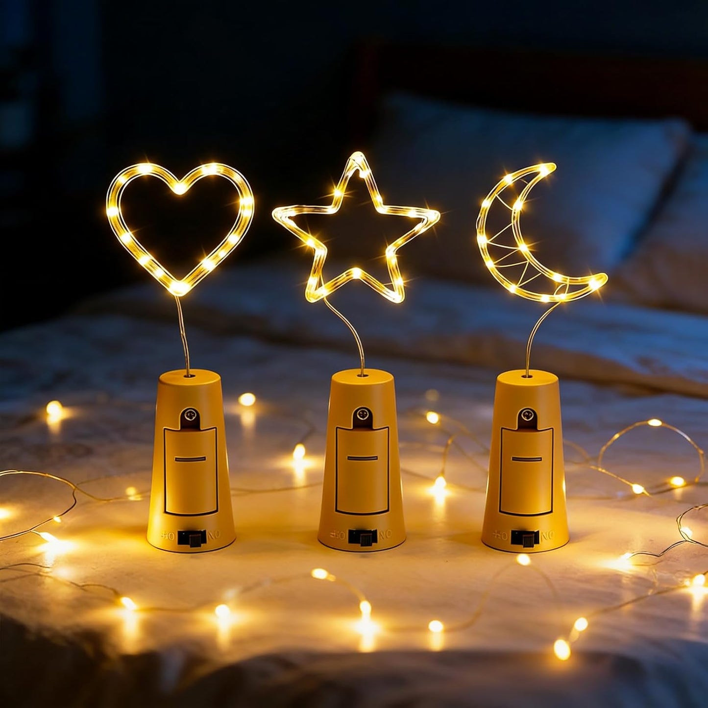 15 Pack 20 6.5 VOOKRY Wine Bottle Lights with Cork, LED ft Cork Lights Battery Operated Mini Copper Wire Bottle Lights