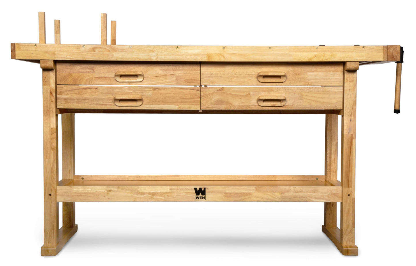 WEN 60-Inch Hardwood Workbench with Four Drawers and Onboard Vise (WB6020)