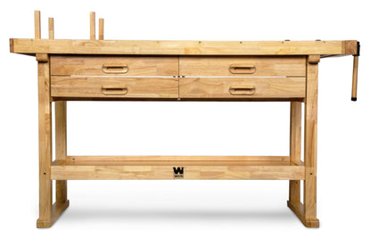 WEN 60-Inch Hardwood Workbench with Four Drawers and Onboard Vise (WB6020)