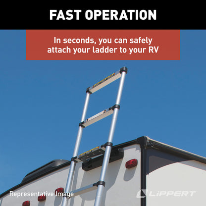 Lippert Components On-The-Go Ladder Telescoping Ladder for 5th Wheel RVs, Travel Trailers and Motorhomes