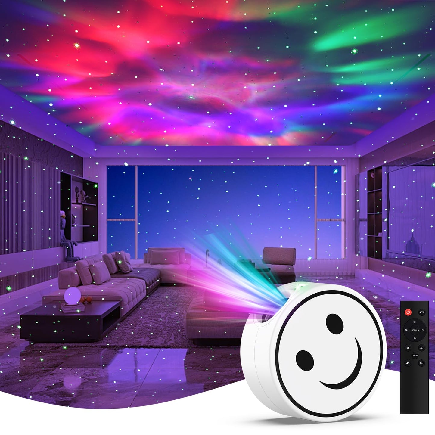 Star Projector, Galaxy Projector for Bedroom, Night Light for Kids, LED Nebula Lighting with Timer and Remote,Gift for Adults, Teens (Proyector de Galaxias para Habitación)