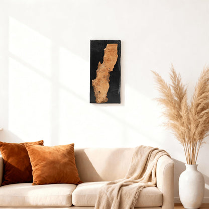 Modern Rustic Wood Wall Decor – Handcrafted Natural Pine Wood Wall Art, Farmhouse Style Hanging for Living Room, Bedroom or Office
