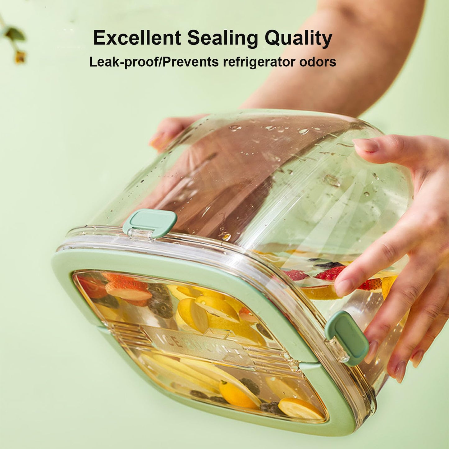 Yamteck Portable Ice Bucket with Lid & Tong for Outdoor Camping, Clear Plastic Storage Bin for Freezer, Refrigerator, Whiskey, Wine, Cocktail Party, Big Cube Mold Tray for Ice Bath