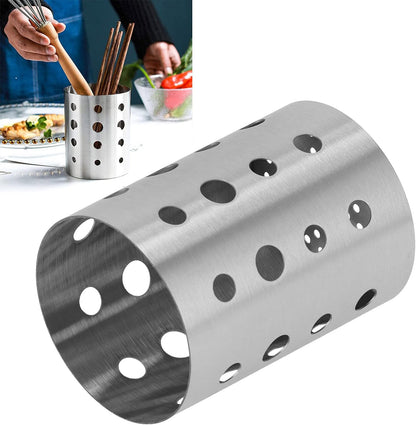 Stainless Steel Kitchen Utensil Holder, Cooking Organizer for Countertop, Silverware Caddy