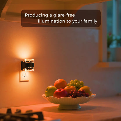 L LOHAS LED Night Light, Bubble Night Lights Plug into Wall,2 Pack 3000K/4000k/5000K Adjustable Color Temperature Night Light,Dimmable Nightlights with Dusk to Dawn Sensor for Rooms Bathroom Hallway