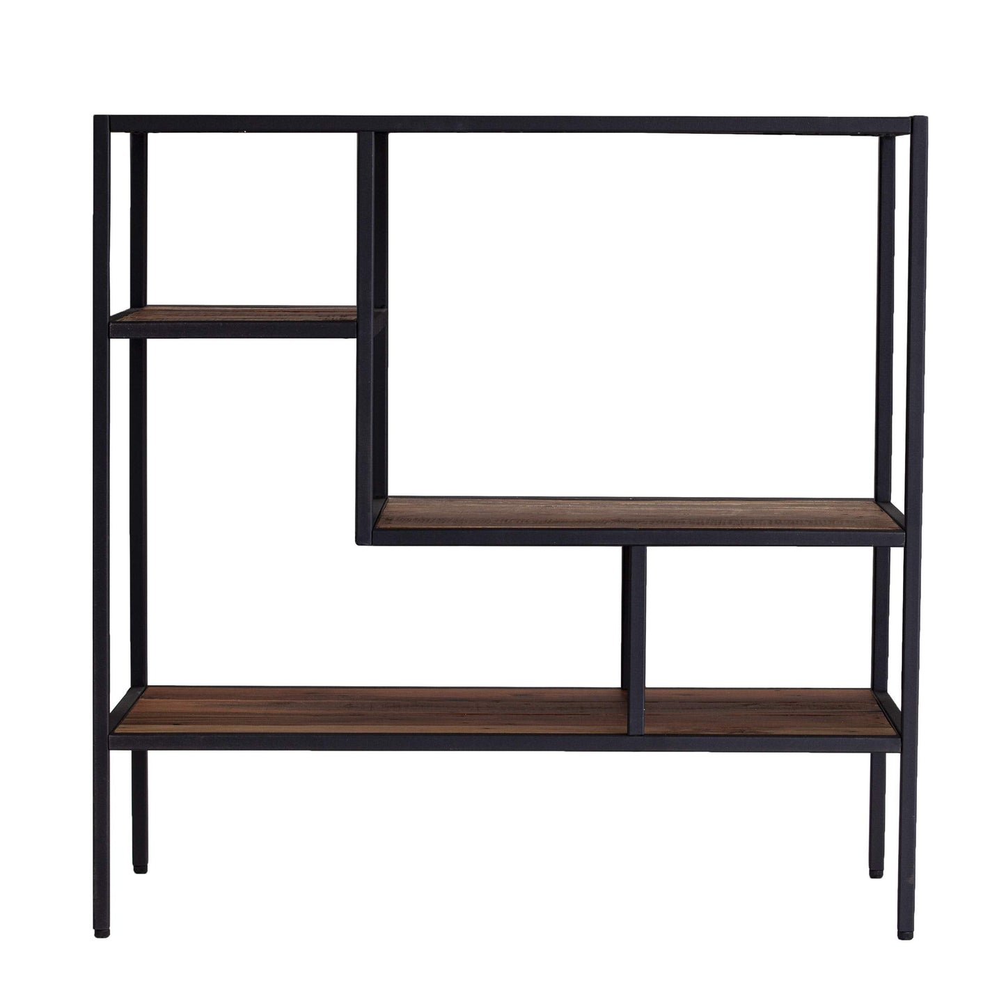 SEI Furniture - Mathry Reclaimed Wood Shelf - Natural - Reclaimed Wood & Iron Metal - Rustic Design - Ideal for Home Offices, Living Rooms, Dens, 31.5" W x 15.75" D x 31.5" H (HZ1058238)