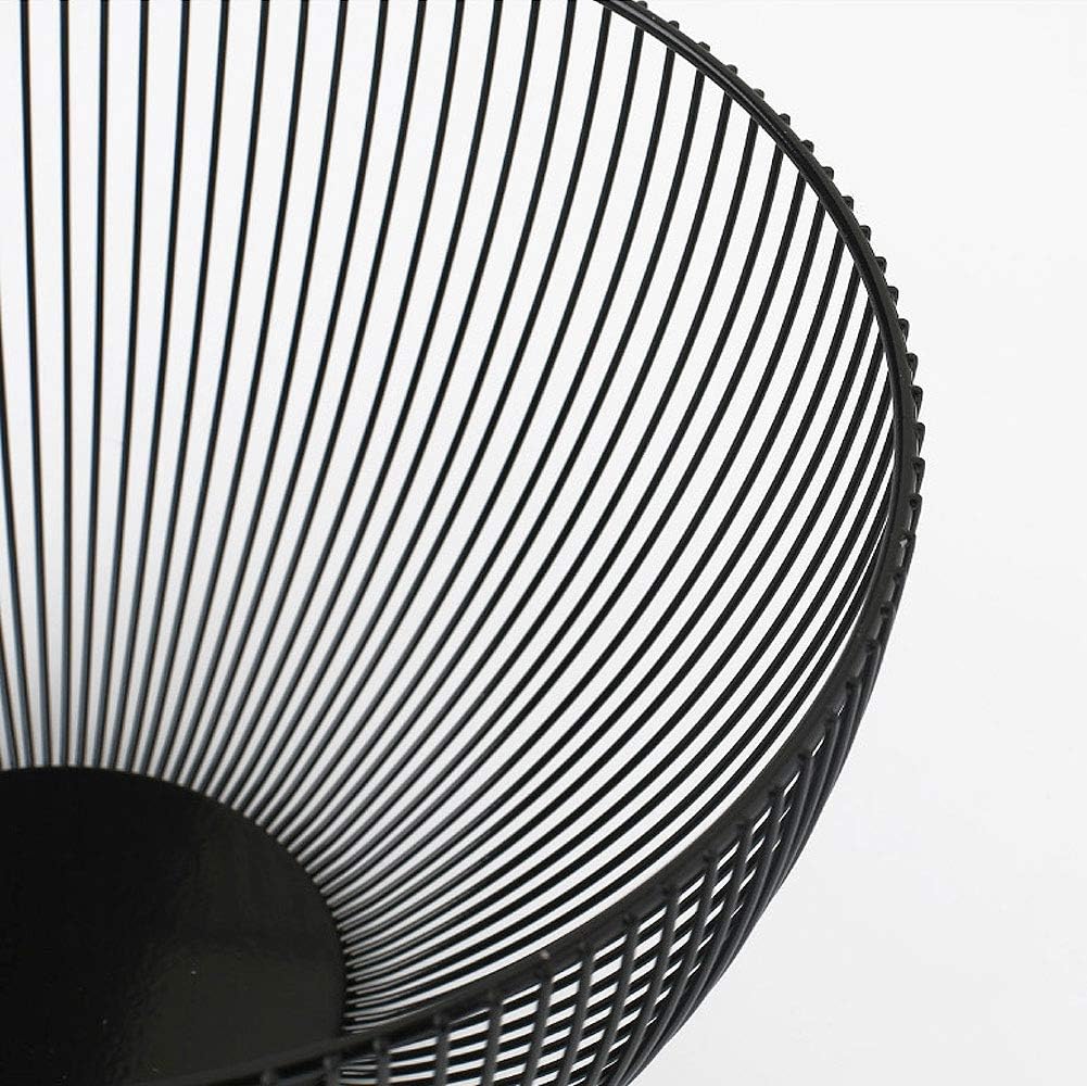 Wire Fruit Basket, Kitchen Fruit Bowl Stand, Metal Fruit Bowls for Counters (Black, Round)