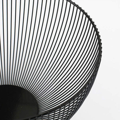 Wire Fruit Basket, Kitchen Fruit Bowl Stand, Metal Fruit Bowls for Counters (Black, Round)
