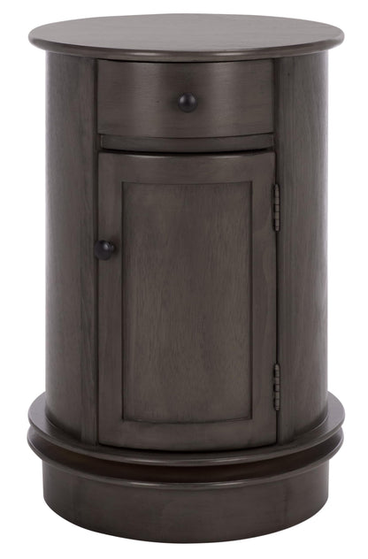 SAFAVIEH Furniture - Tabitha 1-Drawer Accent Table - Black - Solid Wood - Farmhouse Storage Design - Ideal for Living Room, Entryway, Home Office, 17.7"W x 17.7"D x 26"H - Fully Assembled (AMH5712H)