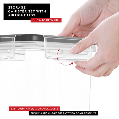 DWËLLZA KITCHEN EXTRA LARGE Cereal Containers Storage (6.3L / 213OZ) Set of 2 Family Size Bulk Cereal Dispenser Countertop, Airtight Food Storage Containers for Pantry Organization, Labels & Marker