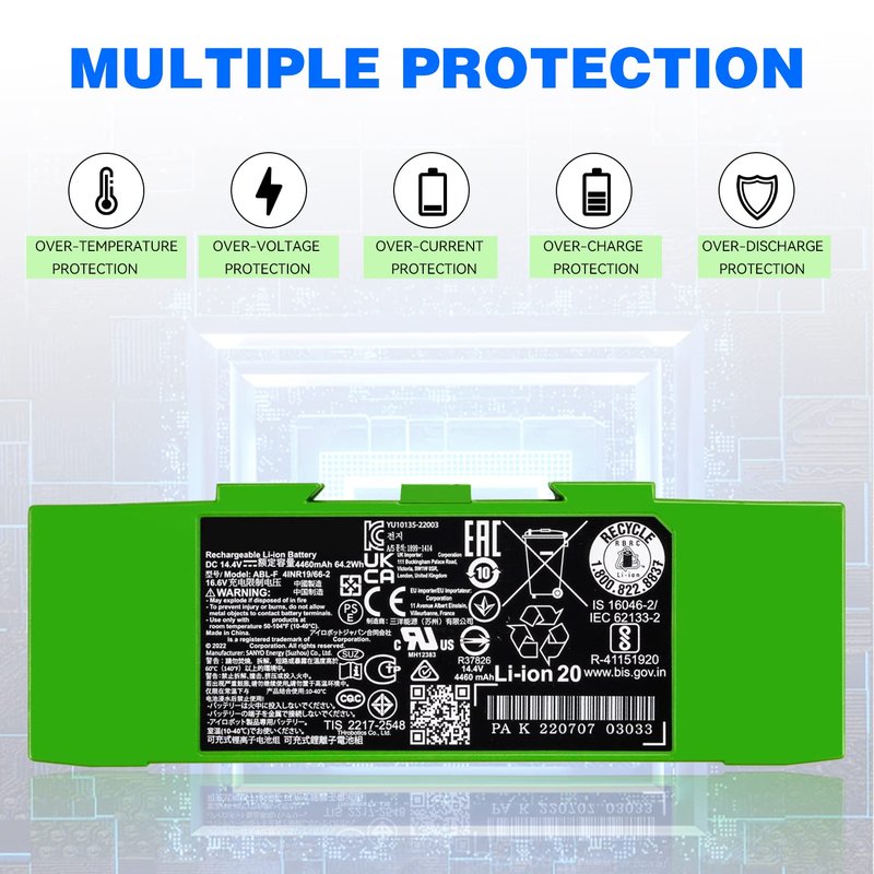 ABL-F Battery Replacement for iRobot Compatible with Roomba i8 i8+ i7 i7+ 7150 7156 7158 7550 7558 i6 i4 4150 i4+ 4550 4552 i3 i3+ 3150 3158 3550 3556 e5 e5152 e5154 e5158 e6 6198 e6198 J7 7550 J7550