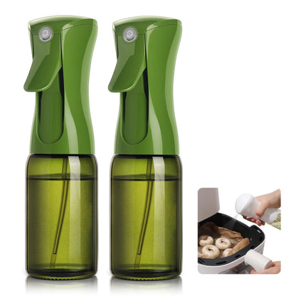Mistifi oil spray 150ml Glass. Fine Mist Spray Bottle for Air Fryer, Olive Oil, Healthy Nonstick Frying, Commercial & Home Kitchen Use (2Pcs 150ml DarkGreen Glass)
