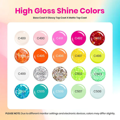 beetles Gel Polish Set - 23Pcs Macaroon Color Gel Nail Kit with Glossy Matte Top Coat Base Coat Yellow Pink White Purple Blue Glitter Bright Uv Nails Paradise Pastel Gel Halloween Gifts for Women