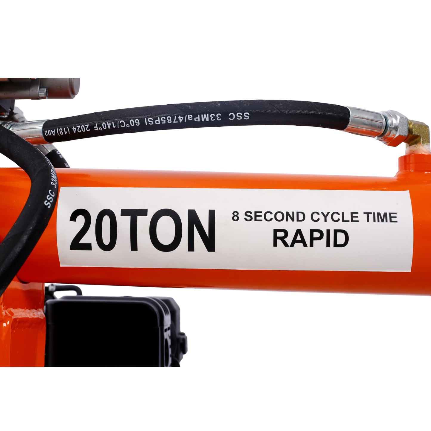 LANTRO JS 7HP Engine Log Splitter, 20 Ton Auto Return Ram System Portable Firewood Splitter, Horizontal Full Beam Steel Wedge Firewood Splitter Tool, Orange