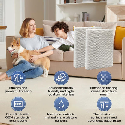 4 Pack 35 Water Panel Humidifier Filter Replacement 10" x 13" - Compatible with April.aire Humidifier 300 350 360 560 560A 568 600 600A 700 700A 700M 760 760A 768 April.aire Whole House Humidifier