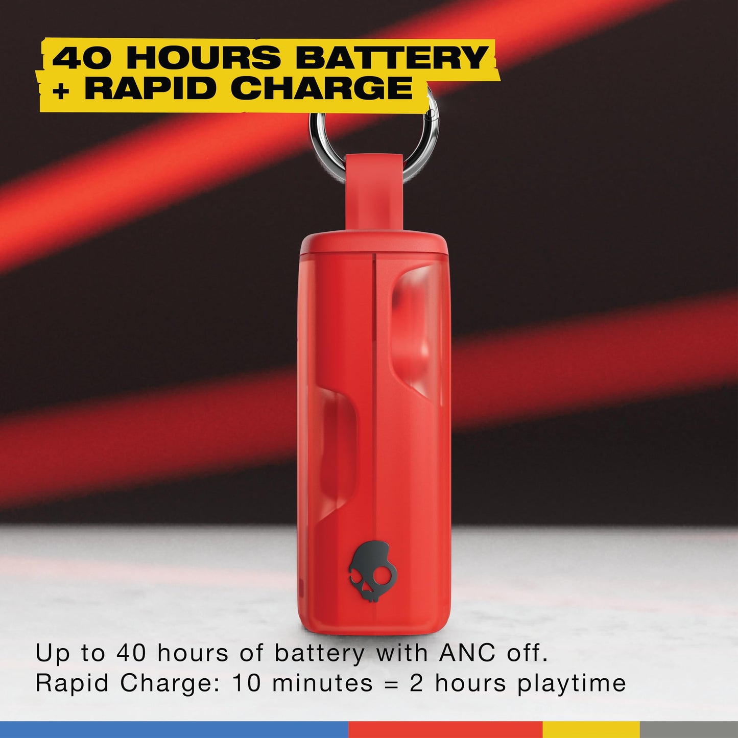 Skullcandy Method 360 ANC Wireless Earbuds, Sound by Bose, Bluetooth Headphones, Premium Noise Cancelling, Up to 40 Hrs Battery, Sweat and Water Resistant, Microphone for iPhone Android - Plasma